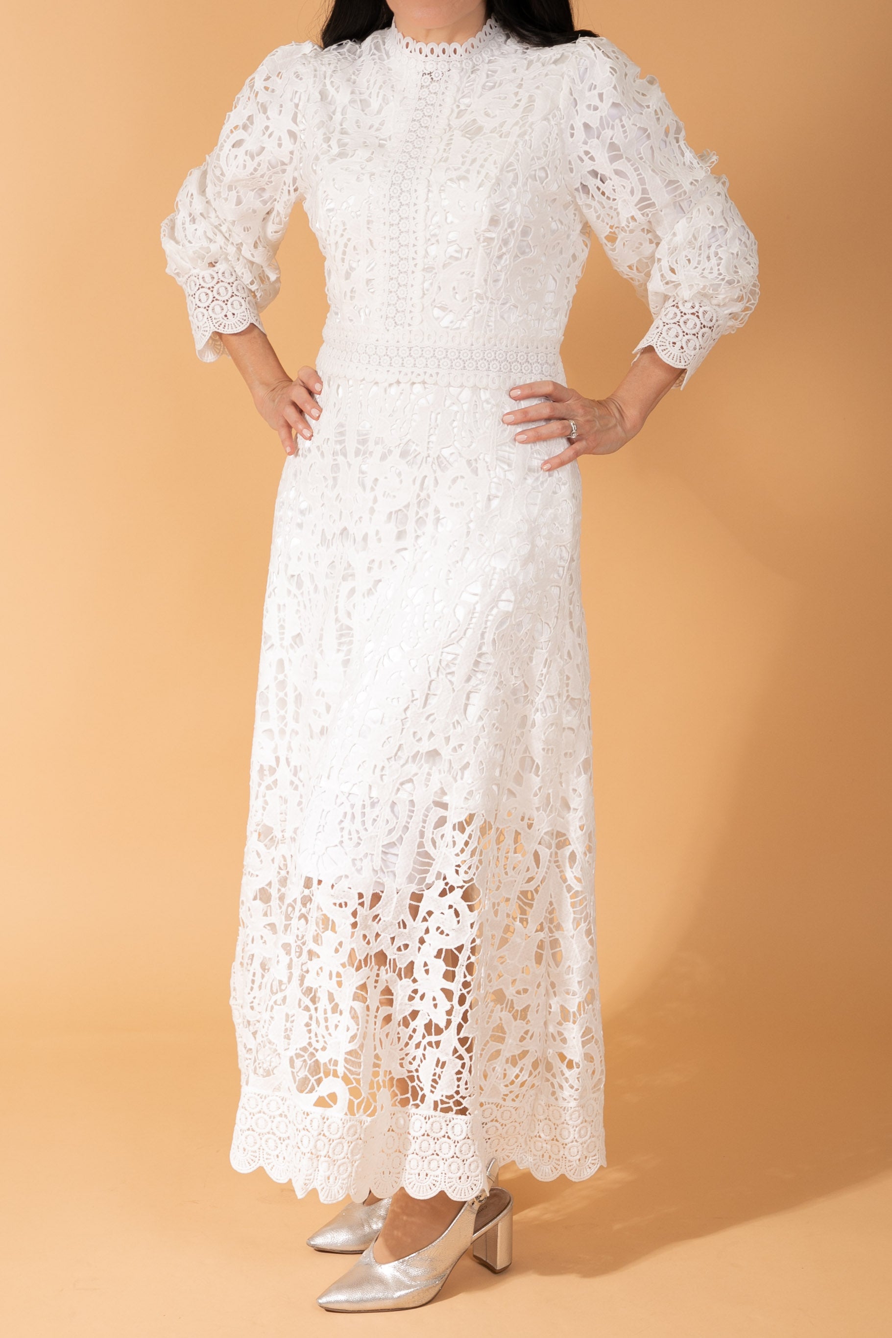 Dress in White Lace