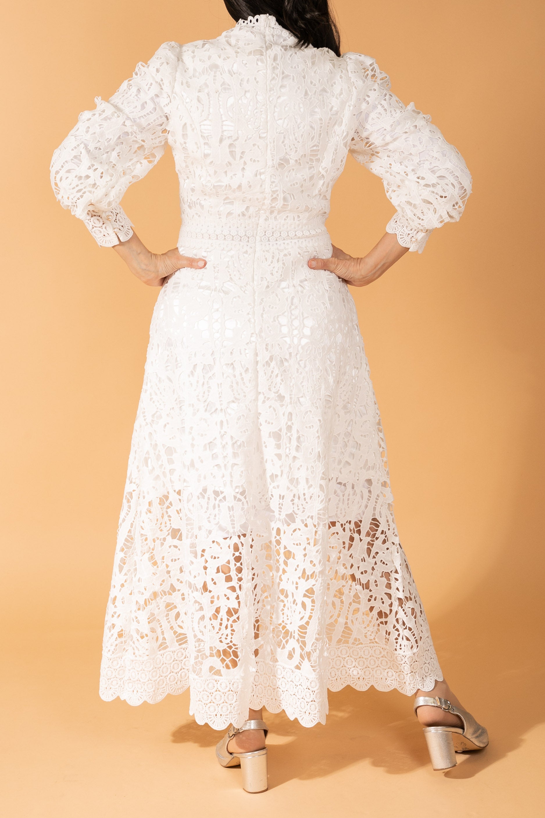 Dress in White Lace